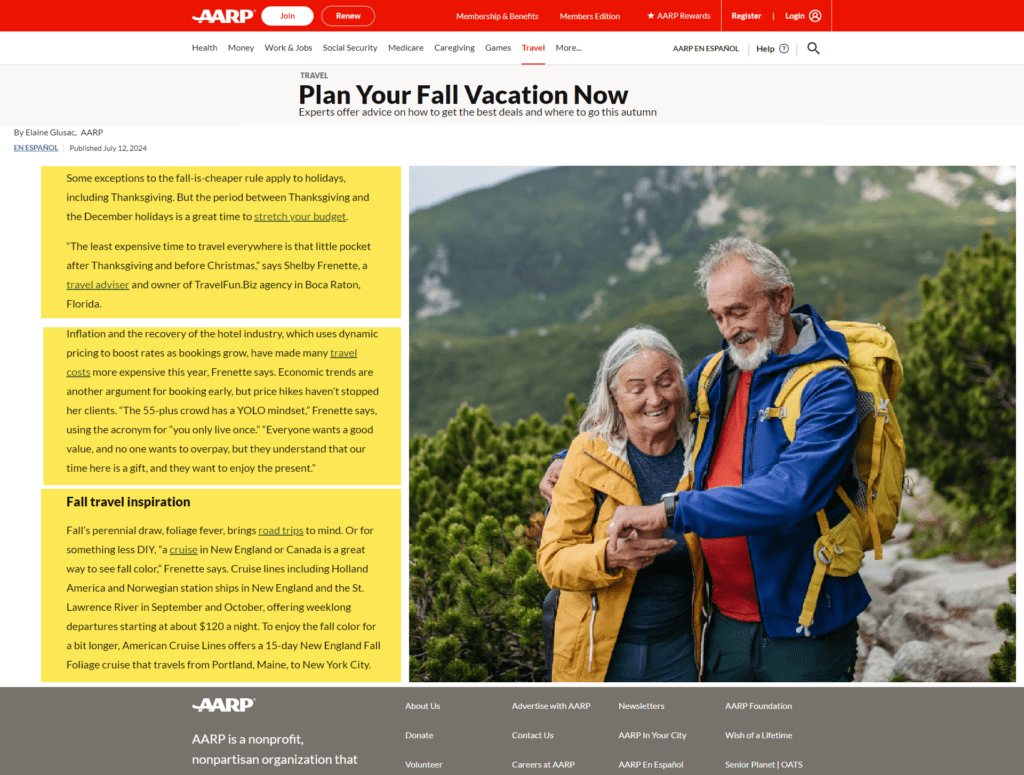 AARP Article Shelby Frenette